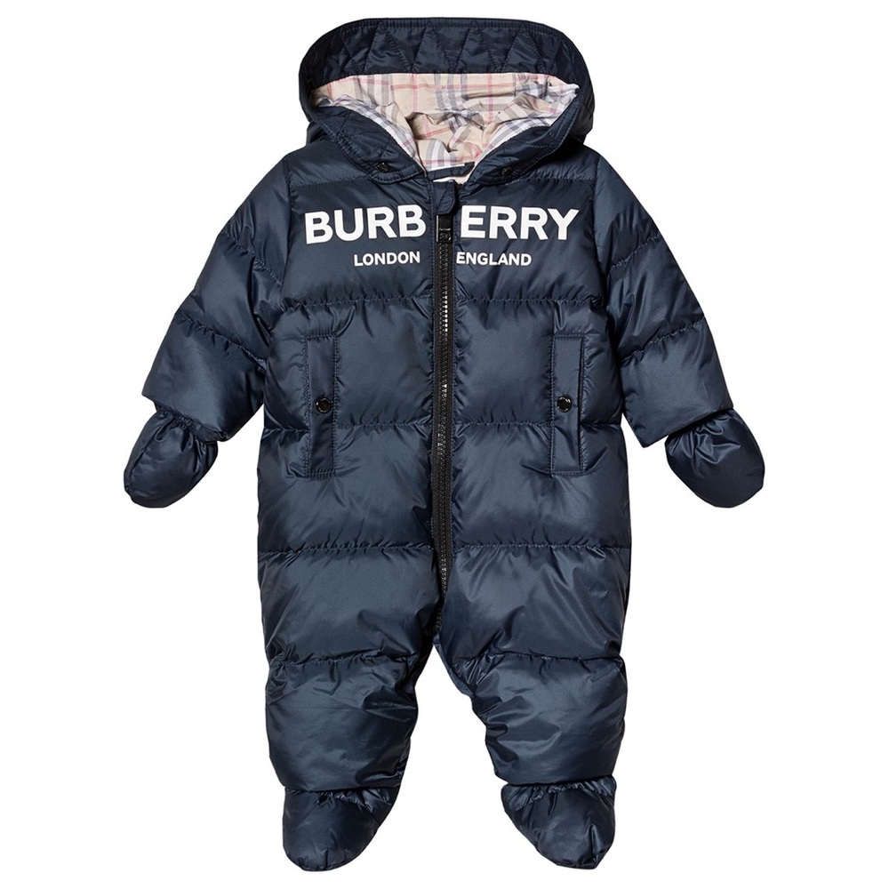 Authentic Burberry Snowsuit Navy 6M Baby NWT